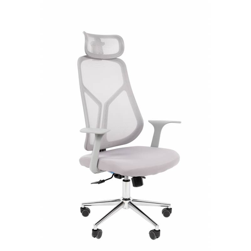 Кресло руководителя Chairman CH588 с подголовником серый пластик, серый главное фото