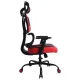 Игровое кресло PREMIUM "Toxin GM-520", синхромеханизм, экокожа/сетка/ткань, черное/красное, 532950. Фото товара с разных ракурсов.