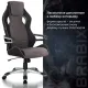 Игровое кресло  "Techno GM-002", ткань, черное/серое, вставки белые, 531815. Фото товара с разных ракурсов.